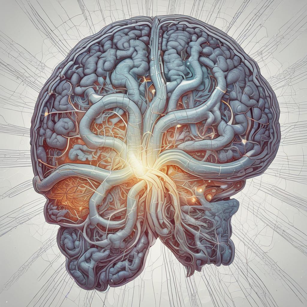 Scientific illustration depicting healthy neural connections in the brain and inner ear, representing nerve repair.