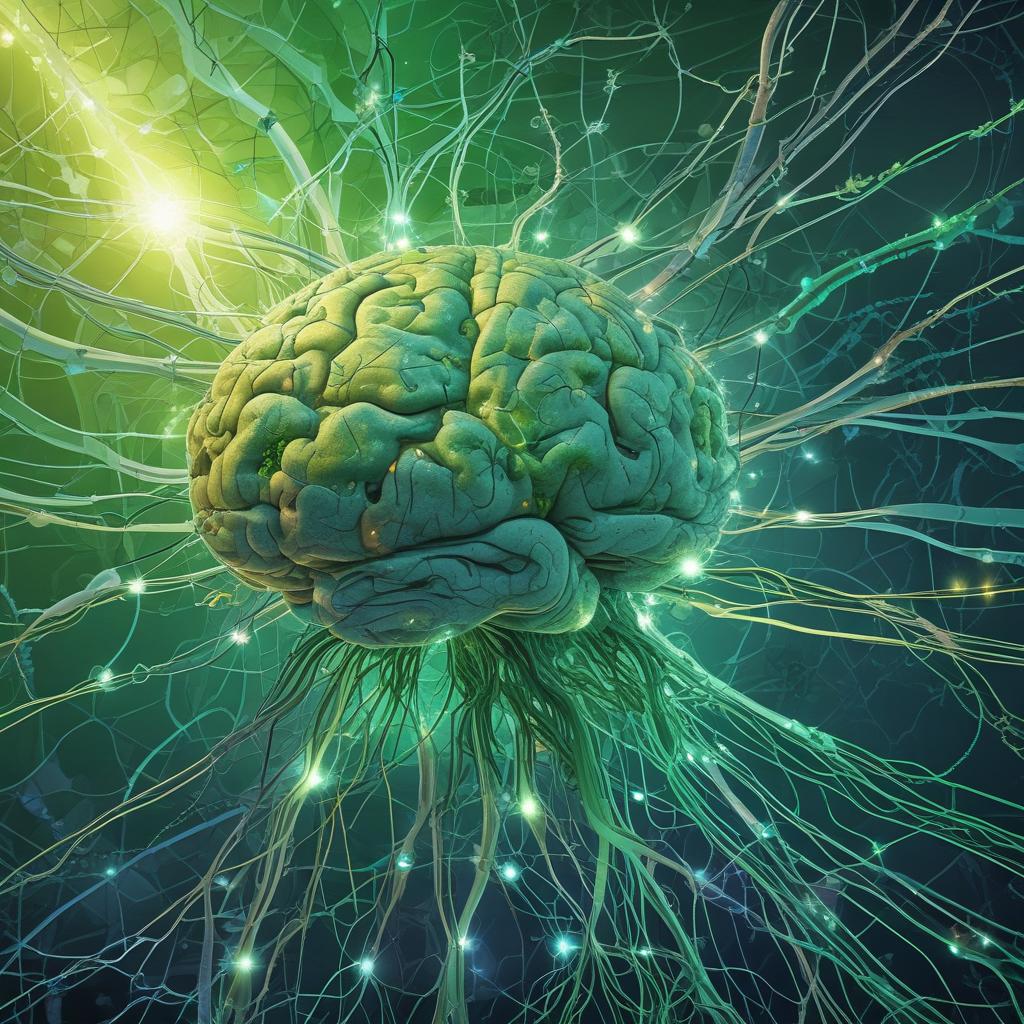 Abstract illustration of healing neural pathways in the brain, representing the underlying solution for tinnitus.