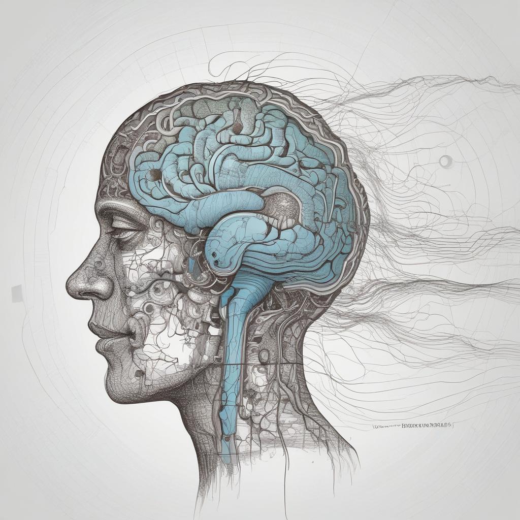 Visual representation of chaotic tinnitus sound waves transforming into calm silence within the brain, highlighting neural pathways