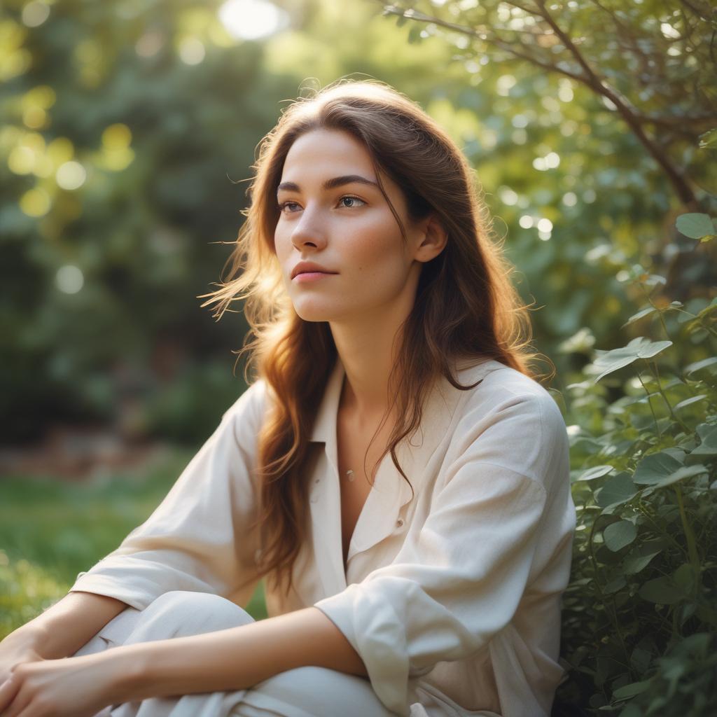 Person with a serene expression, symbolizing relief and silence after tinnitus cure.