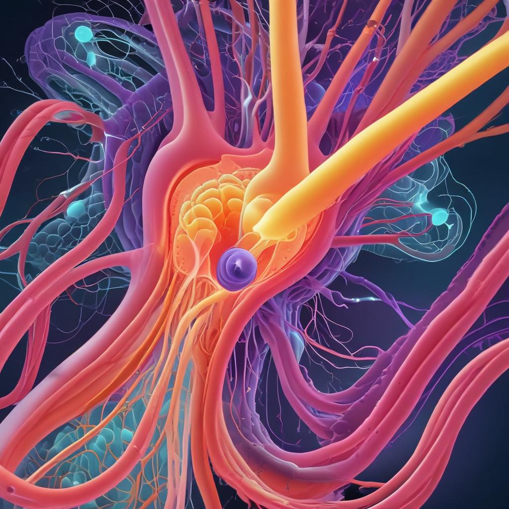 Detailed illustration of a healthy inner ear with vibrant hair cells and nerve connections.