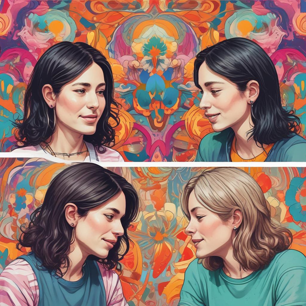 Before and after: a person struggling with hearing on one side, and joyfully engaging in conversation on the other, depicting a transformation.